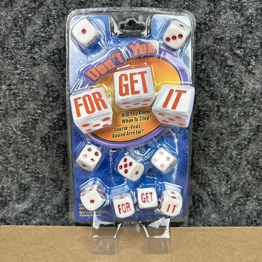 Dont You For Get It Dice Game Pressman Kids Adult Game 2+ Players NEW SEALED